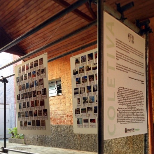 Estrutura da exposição #JFpramim, parte do evento JF Foto 15, Centro Cultural Bernardo Mascarenhas, Juiz de Fora, 08/08/2015