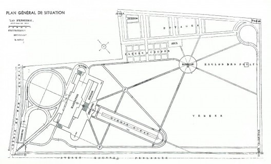 Villa Cavrois, implantação, Roubaix, França. Arquiteto Mallet-Stevens