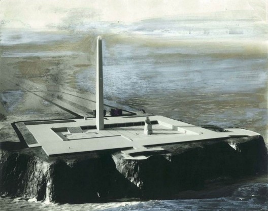 Proposta para o Concurso Monumento Infante D. Henrique, Sagres, 1955. Arquiteto Nadir Afonso