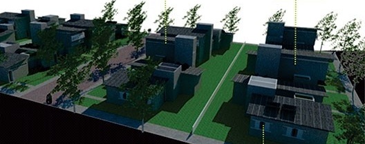 Vila habitacional com variação tipológica do protótipo MORA [1]