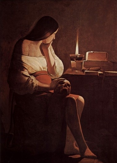 Georges de La Tour, Magdalene with the Smoking Flame, c. 1640. Óleo sobre tela, 128cm × 94cm