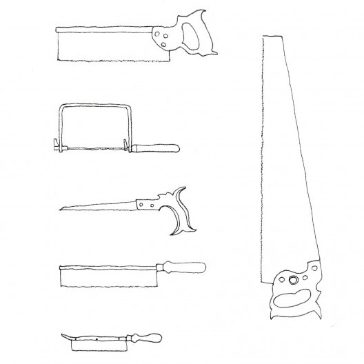 Serrotes, desenho de Tomás Millan