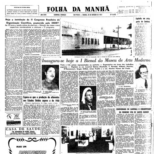 Artigo “Inaugura-se hoje a I Bienal do Museu de Arte Moderna”