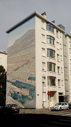 Museu Urbano Tony Garnier, mural As fábricas, Lyon, França