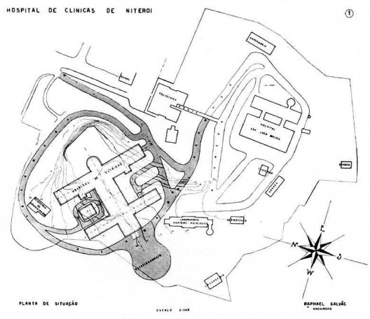 Hospital das Clínicas de Niterói, planta de situação