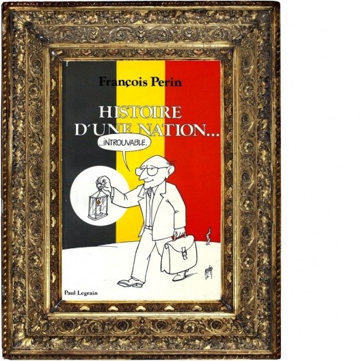 Capa do livro \"Histoire d'une Nation\", de François Perin, em moldura tradicional