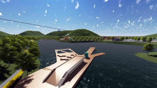 Requalificação do Parque Natural do Pedroso, piscina natural. Projeto acadêmico de Arthur Ribeiro Molinari