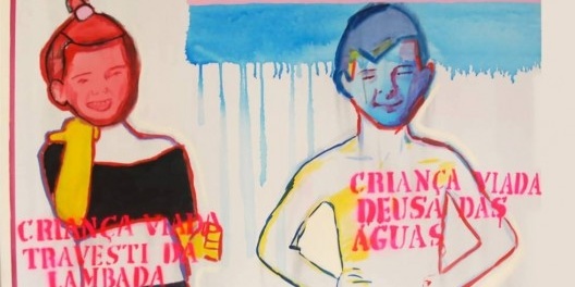 Travesti de lambada e Deusa das águas, série Criança Viada, de Bia Leite, exposição “Queermuseu – cartografias da diferença na arte brasileira”, Centro Cultural Santander, Porto Alegre RS
