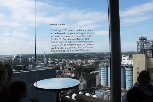 Pub Guiness, vista da cidade