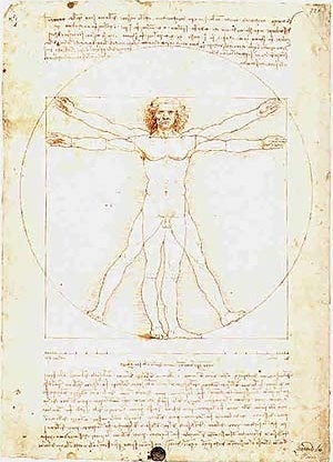 Cânone de proporções de Vitruvius, Leonardo da Vinci