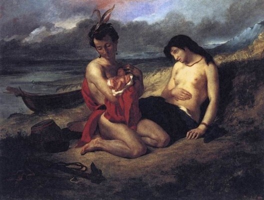 Eugène Delacroix, The Natchez, 1823-1835. Óleo sobre tela, 90 cm x 117 cm