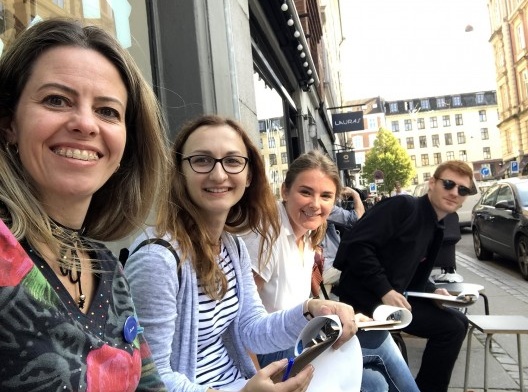 Com meu grupo de trabalho na atividade Urban Safari, com aplicação das ferramentas de investigação e dos doze critérios de qualidade do ambiente urbano