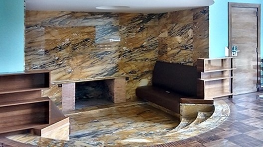 Villa Cavrois, canto da lareira no grande salão, Roubaix, França. Arquiteto Mallet-Stevens