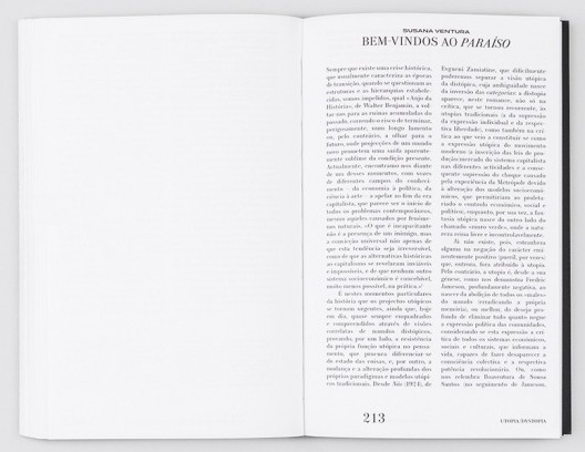 Livro “Utopia/Dystopia, A Paradigma Shift in Art e Architecture”, páginas do interior do livro, organização de Pedro Gadanho, João Laia e Susana Ventura