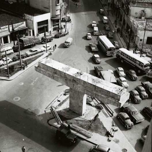 Obras do elevado Presidente Arthur da Costa e Silva, 1970