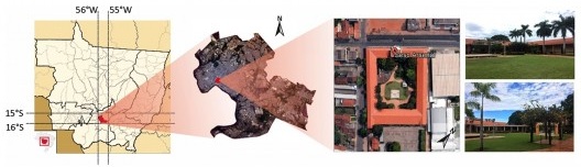 Localização de Cuiabá e do edifício selecionado para estudo