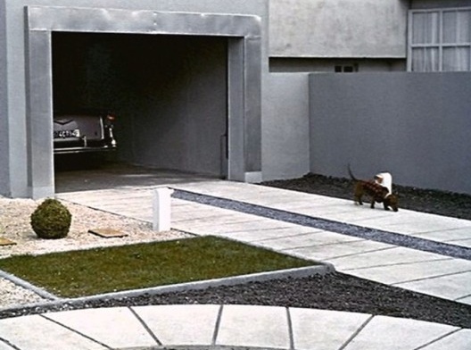 Garagem da Villa Arpel, Mon Oncle, filme de Jacques Tati