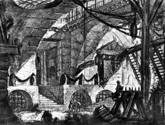 Giovanni Battista Piranesi, gravura 12 da série I Carceri, Roma, 1745