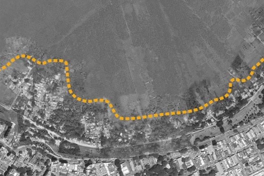 Urbanização do Banhado, morfologia da infraestrutura definida como limitante da expansão da comunidade, São José dos Campos SP, 2019. Coordenadores Jeferson Tavares e Marcel Fantin / PExURB IAU USP