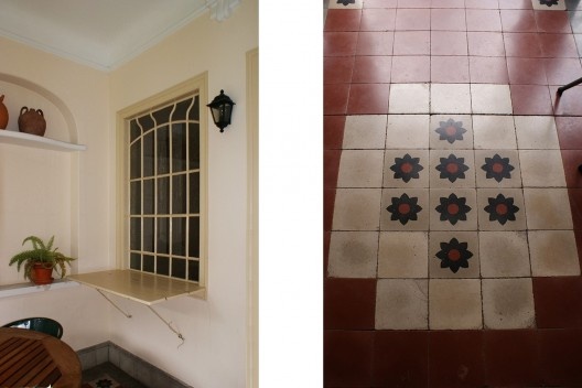 Fig. 17 – Tampo rebatível / Fig. 18 – Pavimento em ladrilho inglês