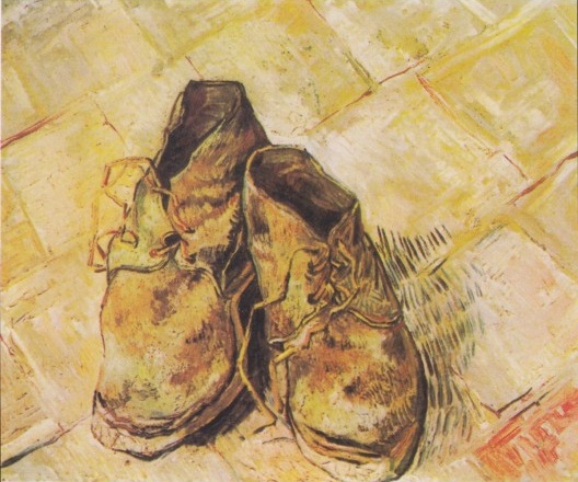 Fig.14: Um par de sapatos. Pintura de Vincent Van Gogh de agosto de 1888, realizada em Arles