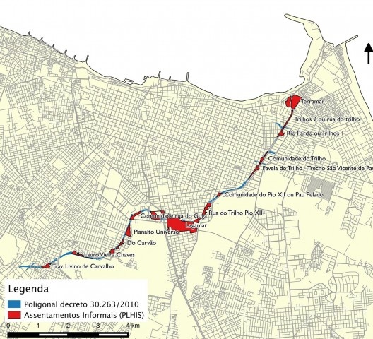 Comunidades atingidas pelo Veiculo Leve sobre Trilhos