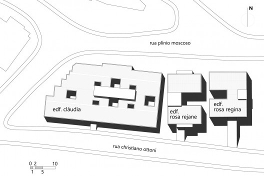 A implantação dos Edifícios Cláudia, Rosa Rejane e Rosa Regina
