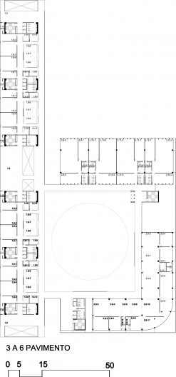 Planta 3º ao 6º pavimentos