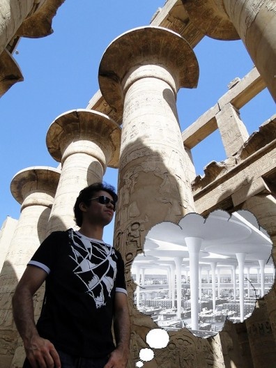 Pilares do templo de Karnak