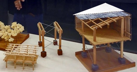 Análise projetual, maquetes categoria tectônica, New Studio, I. Studio, Inglaterra, 2014. Alunos J. Azevedo, J. Tabet, M. Nascimento e M. Amoedo, segundo semestre de 2014