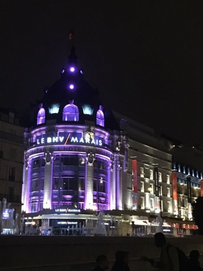 Imediações do Hôtel de Ville de Paris, percurso Centro