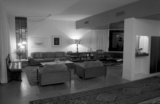 Casa Heinz Agte, Sala de estar e jantar, Cláudio Araújo, 1970, Porto Alegre-RS