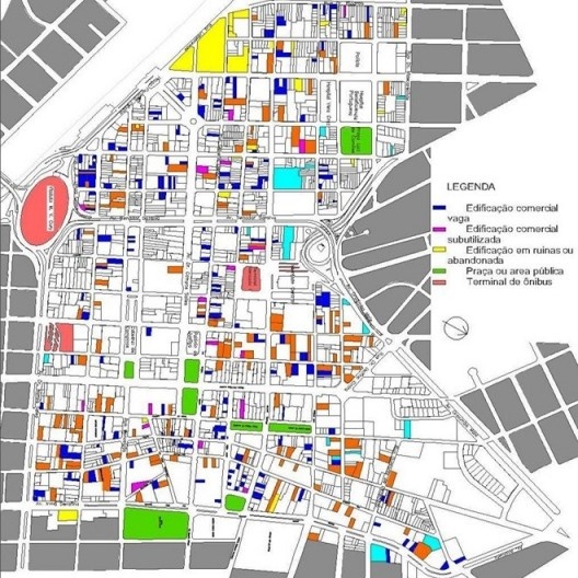 Mapa de vacância do centro de Campinas, 2014
