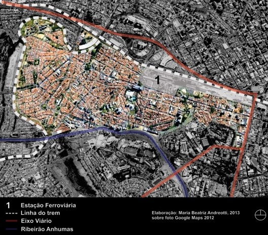 Mapa da Vila Industrial em Campinas SP Brasil