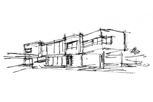 Casa vale do sol, croquis. Marcos Franchini