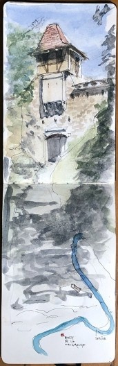 Port de la Maigrauge, 1367. Lápis e aquarela sobre papel 200g/m2
