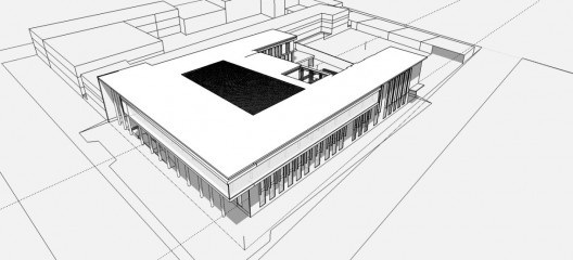 Faculdade de Direito e entorno imediato, maquete eletrônica, Santiago do Chile