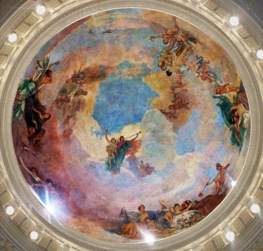Apoteose à Poesia, decoração de Henrique Bernardelli para cúpula anexa ao foyer do Theatro Municipal, Rio de Janeiro, c. 1906