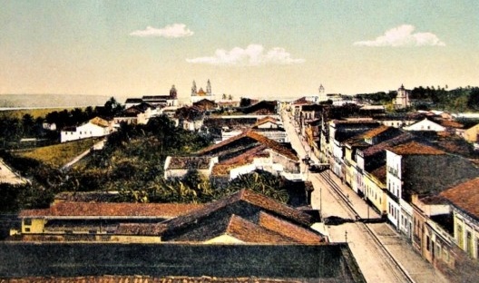 Panorama da Cidade Alta (do sul para o norte) por volta de 1910