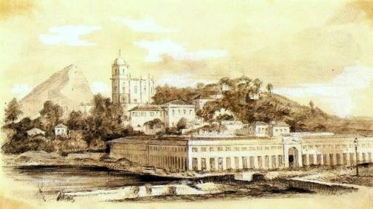 Mercado da Glória no Rio de Janeiro (entre 1853e 1857)