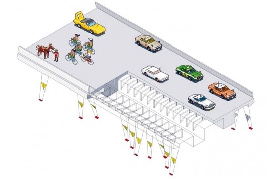 Proposta de ocupação do Viaduto Engenheiro Andrade Pinto, Belo Horizonte, equipe formada por Elaine Terrin, Laura Sobral, Marcella Arruda, Miguel Rodriguez (Mister) e Raphael Franco