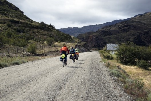Chegando a Cochrane, no Chile ponto mais austral em que estivemos