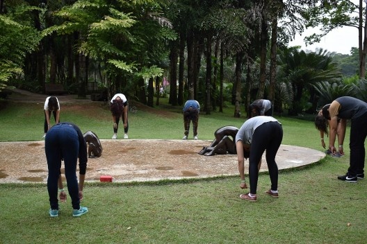 Participantes e obra Sem título de Edgar Souza