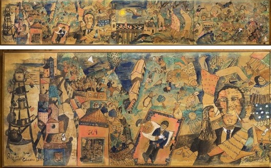 Cícero Dias, Eu vi o mundo... Ele começava no Recife, painel inteiro e detalhe, 1926-1929