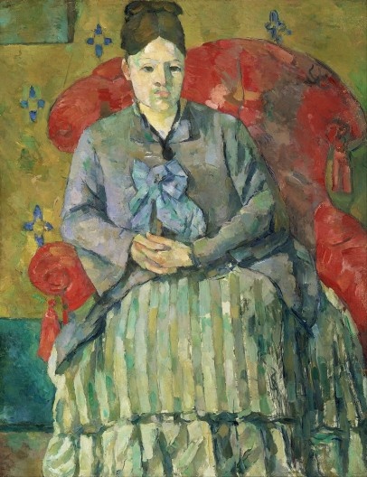 Paul Cézanne, Madame Cézanne em uma poltrona vermelha, 1877, óleo sobre tela, 72,5cm x 56cm