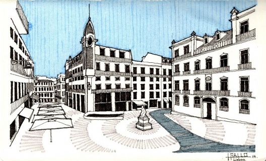 Lisboa: vista do Largo do Chiado