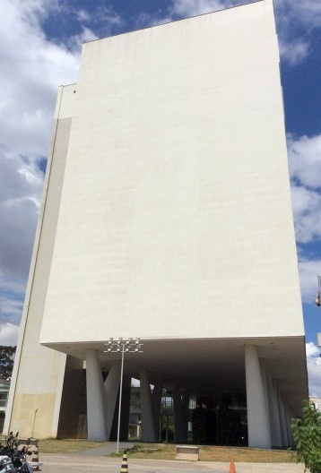 Fachada do MAC USP, sede atual, São Paulo SP Brasil, 2018