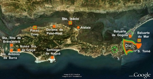Sistema de fortificações para a defesa insular da ilha de Diu