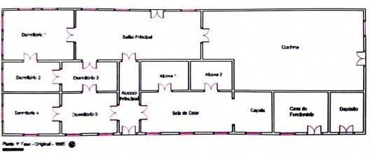 Planta da casa sem banheiro, 1895
