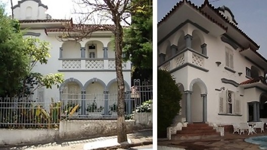 Palacete da Família Barsotini, fachadas principal e posterior